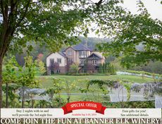 Special Offer For You at Banner Elk Winery & Villa!